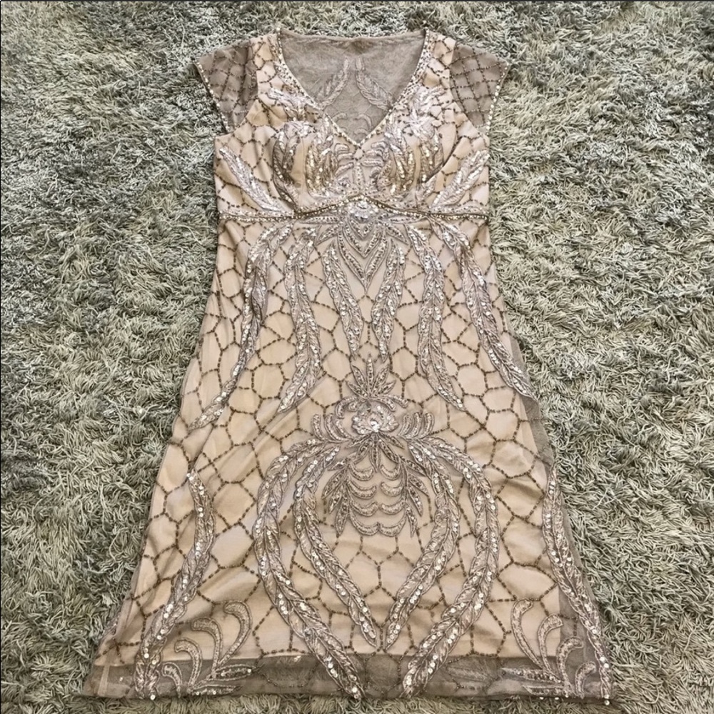 Sue Wong sequin dress cocktail prom evening sz 6